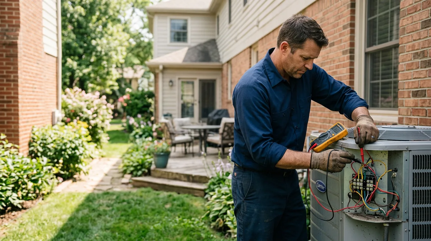 HVAC technician working near Encino, NM